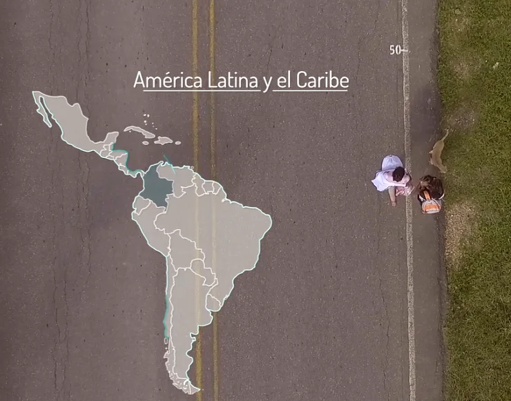 Mapa de América latina en video GIFMM